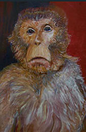MY MONKEY  |  Egg Tempera with an oil ground on board   |   18”x24”