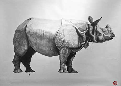 Rhinoceros  |  74”x55”   |  2014